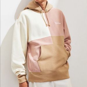 Champion color block logo hoodie 99% new